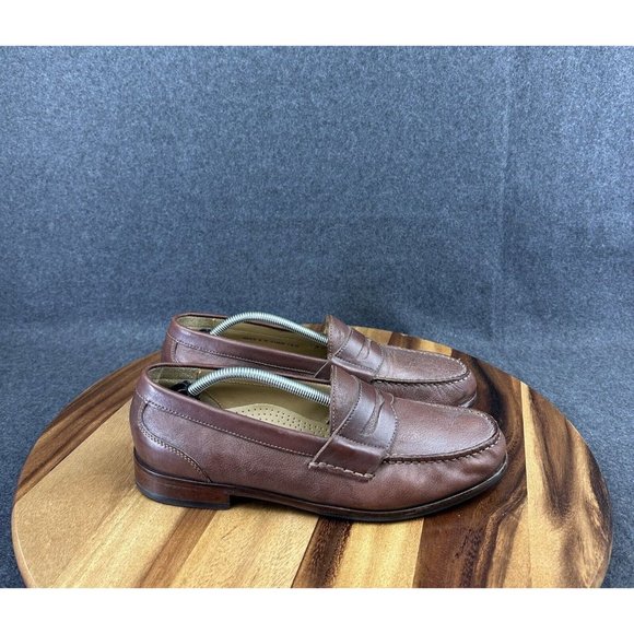 Cole Haan Men’s Pebbled Leather Brown Casual Penny Loafer Size 8M C13846 - Picture 1 of 12